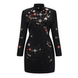 Rosaria Black Embellished Constellation Mini Dress