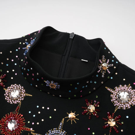 Irene Mini Dress Black Embellished Constellation