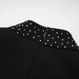 Rosaria Black Embellished Constellation Mini Dress