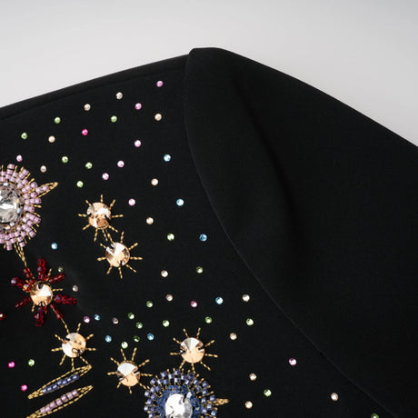 Irene Mini Dress Black Embellished Constellation