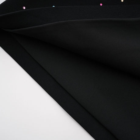Rosaria Black Embellished Constellation Mini Dress