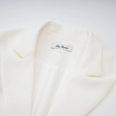 Tessa Mini Dress White Ruched Blazer
