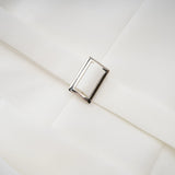 Rosette White Ruched Blazer Mini Dress