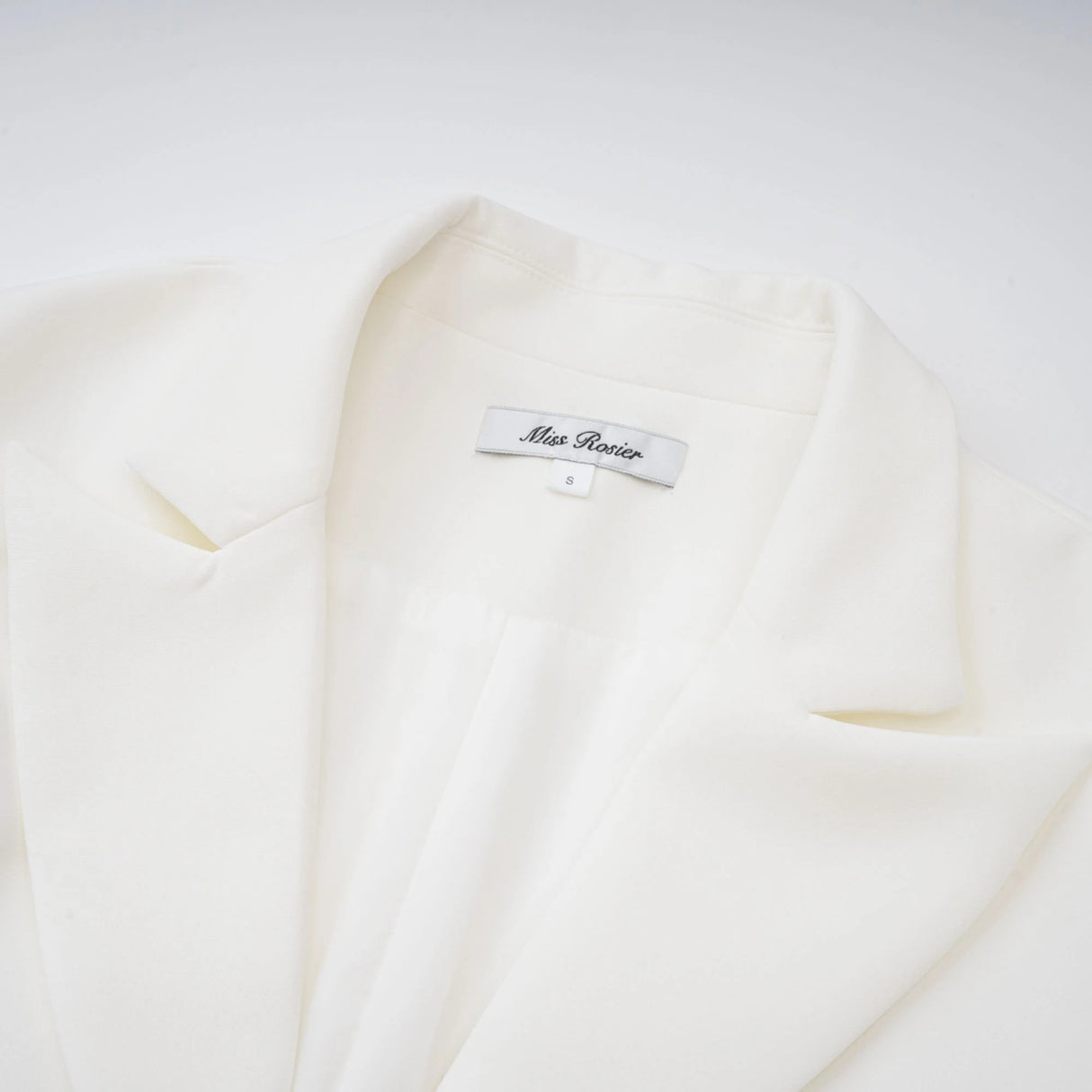 Rosette White Ruched Blazer Mini Dress