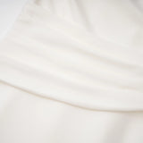 Roshanak White One Shoulder Midi Dress with Lace Panels