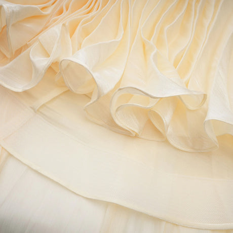Roxane Yellow Cinched Waist Ruched Maxi Dress