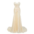 Roxane Yellow Cinched Waist Ruched Maxi Dress