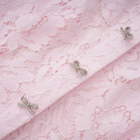 Sabine Pink Floral Lace Mermaid Midi Dress