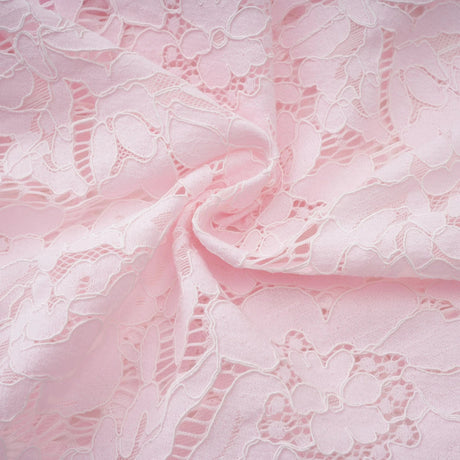 Sabine Pink Floral Lace Mermaid Midi Dress