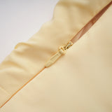 Safiya Yellow Ruched Maxi Dress with Cross Front