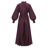 Sage Brown Crossed Design Maxi Dress