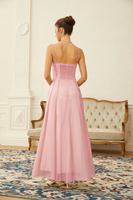 Julia Maxi Dress Ruffled Shirred Tulle