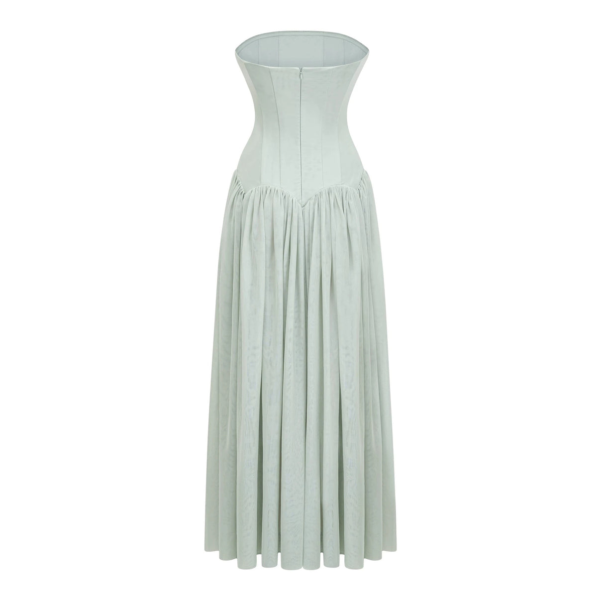 Salome Green Off Shoulder Pleated Maxi Dress