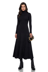 Sancha Black Slip Maxi Dress with HeartShaped Back