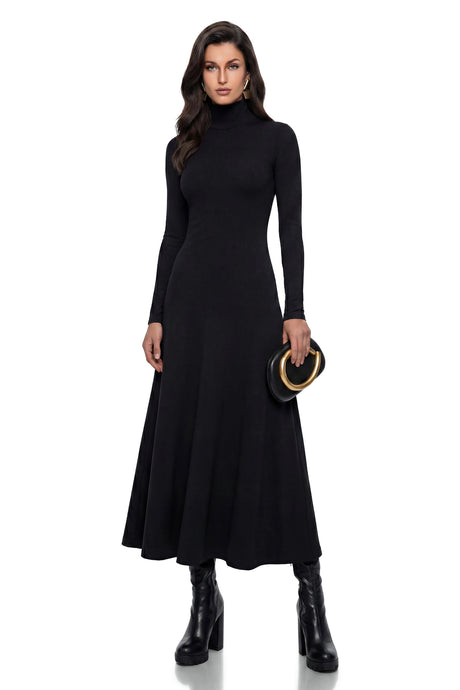 Abigail Maxi Dress Black Slip with Heart-Shaped Back