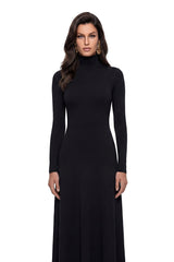 Sancha Black Slip Maxi Dress with HeartShaped Back
