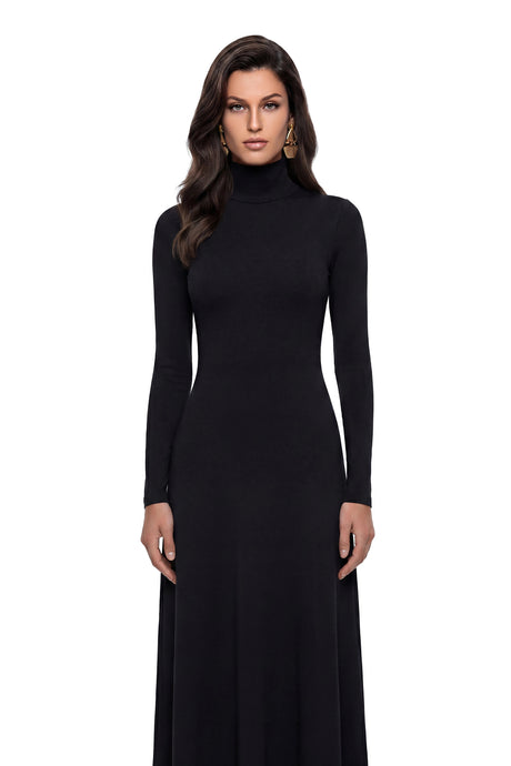 Abigail Maxi Dress Black Slip with Heart-Shaped Back