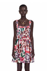 Sancha White Floral Print Mini Dress
