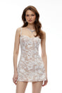 Sandrine Cream Mini Dress with 3D Florals