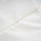 Sarah White Cinched Waist Mini Dress with Cape