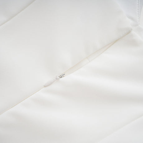 Sarah White Cinched Waist Mini Dress with Cape