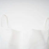 Sarah White Cinched Waist Mini Dress with Cape