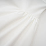 Sarah White Cinched Waist Mini Dress with Cape