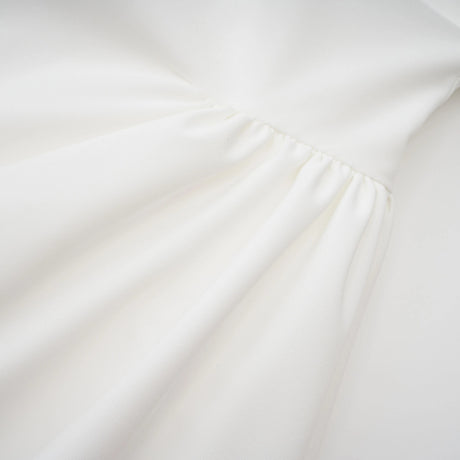 Harper Mini Dress White Cinched Waist with Cape