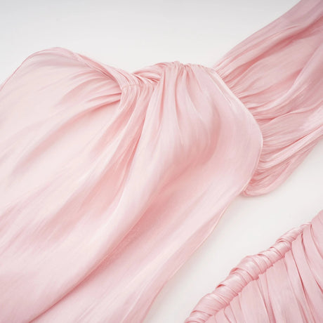 Ilaria Maxi Dress Pink Glossy Ruched