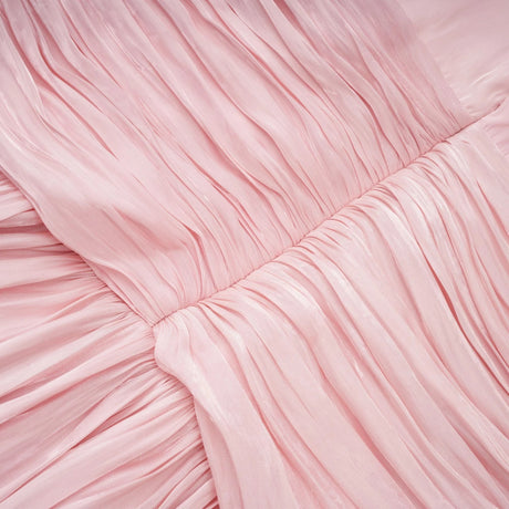 Sarolta Pink Glossy Ruched Maxi Dress
