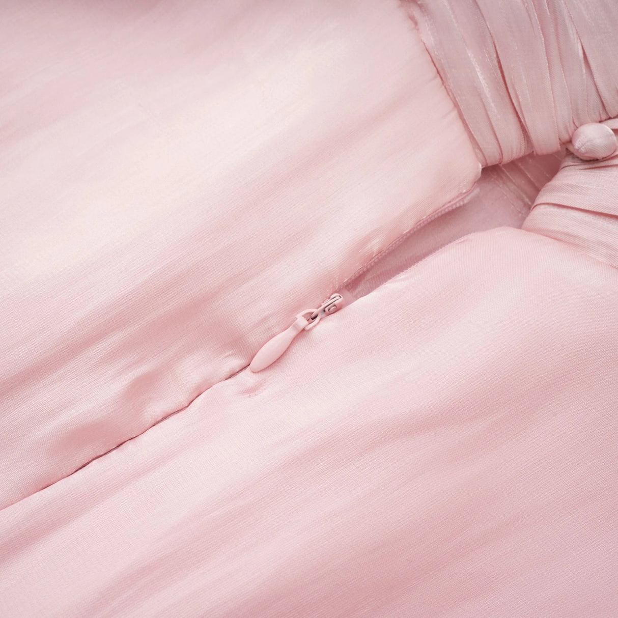 Sarolta Pink Glossy Ruched Maxi Dress