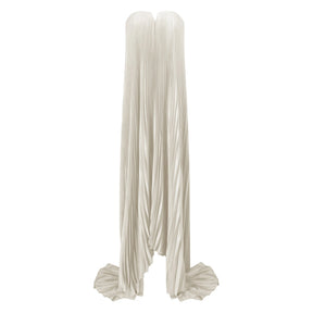 Satiné Gold Fullypleated Maxi Dress
