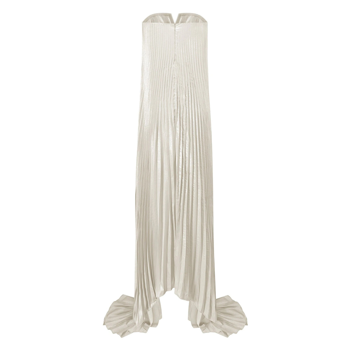 Satiné Gold Fullypleated Maxi Dress