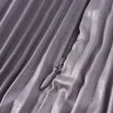 Satiné Purple Fullypleated Maxi Dress