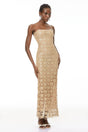 Saúl Gold CutOut Floral Embroidered Maxi Dress