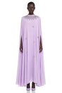 Sena Purple Rhinestone Maxi Dress with Cape sleeve