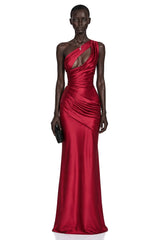 Seraphina Red One Shoulder CutOut Maxi Dress