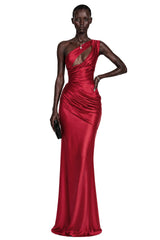 Seraphina Red One Shoulder CutOut Maxi Dress