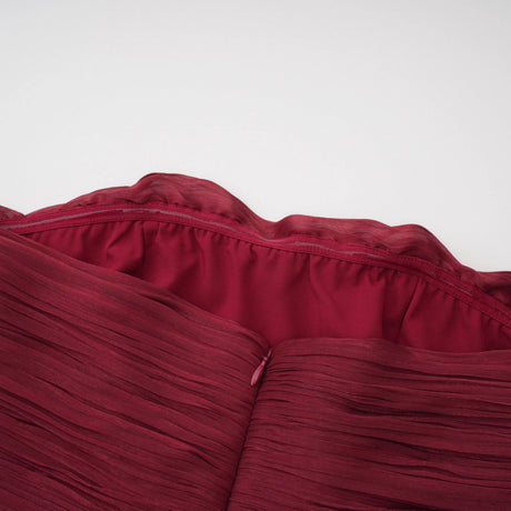 Brenna Maxi Dress Burgundy Asymmetrical Cape