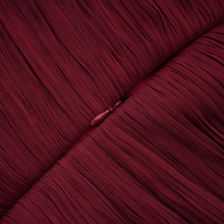 Josephine Maxi Dress Burgundy Asymmetrical Cape