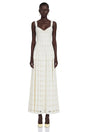 Shirley White CutOut Maxi Dress with Twist Front