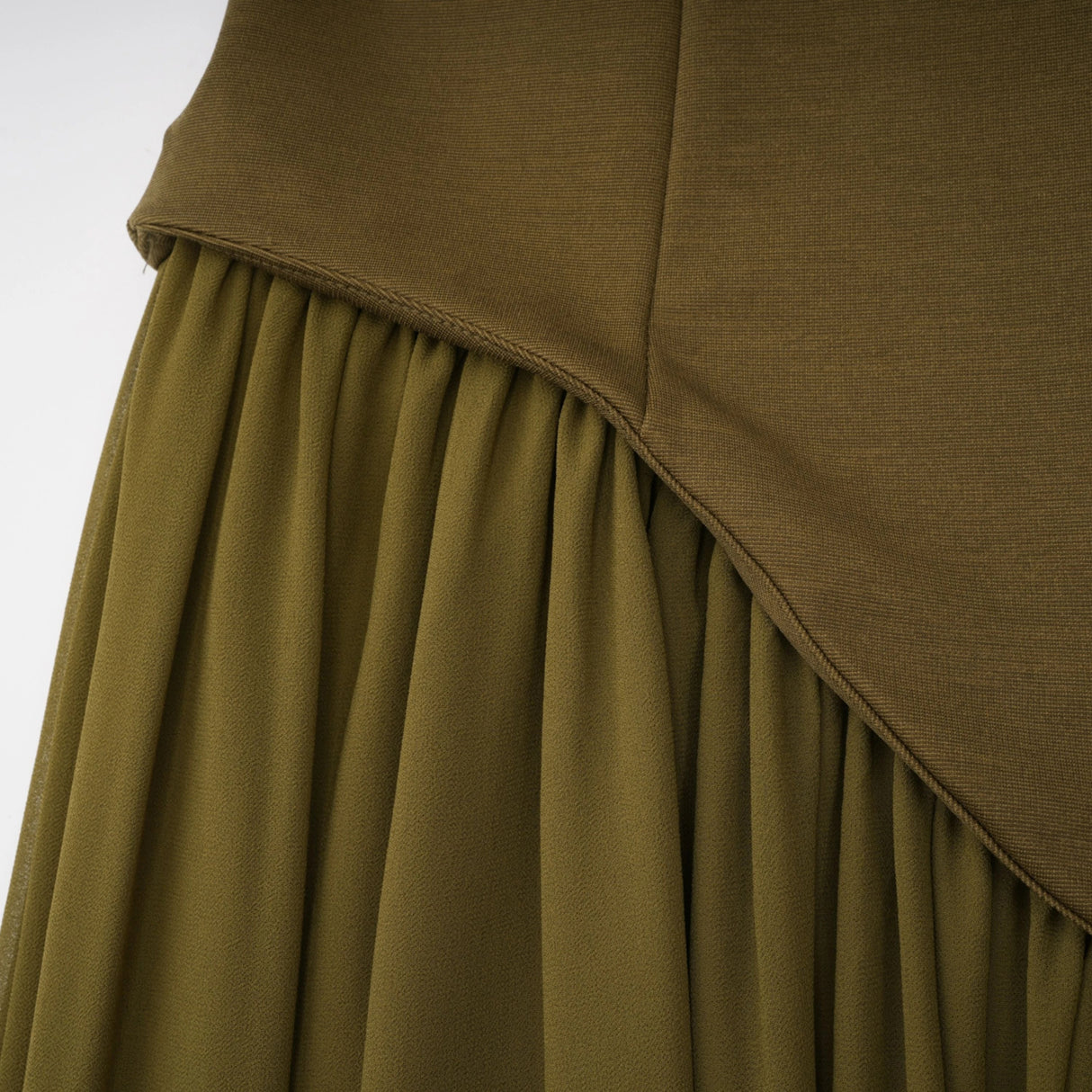 Sidonie Atrovirens Asymmetrical Maxi Gown Without Gloves