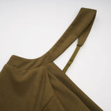 Sidonie Atrovirens Asymmetrical Maxi Gown Without Gloves