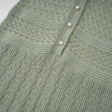 Siena shirred crochetknit maxi dress