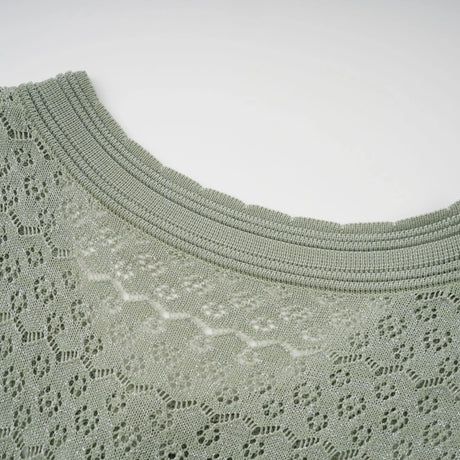 Ainsley maxi dress shirred crochet-knit