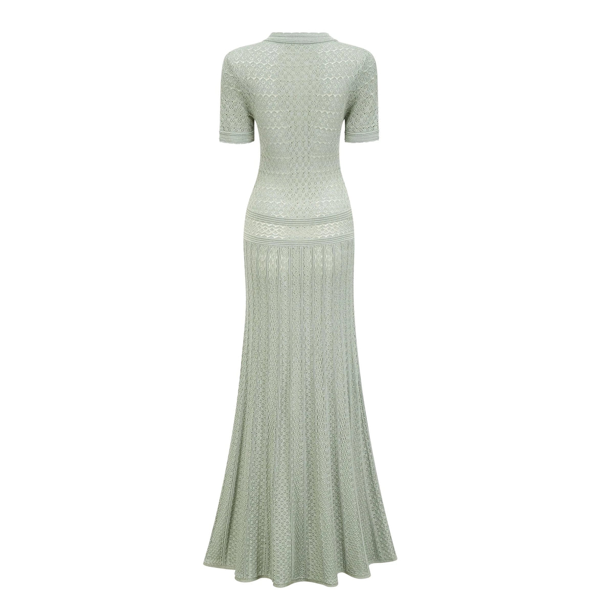 Siena shirred crochetknit maxi dress