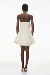 Sienna Ivory Mini Dress with 3D Floral
