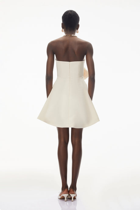 Camryn Mini Dress Ivory with 3D Floral