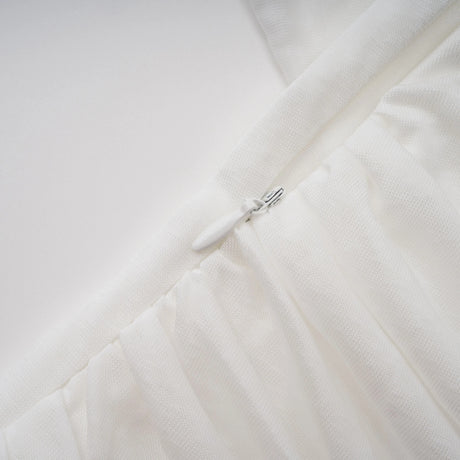 Kylie Maxi Dress White Asymmetrical Gathered