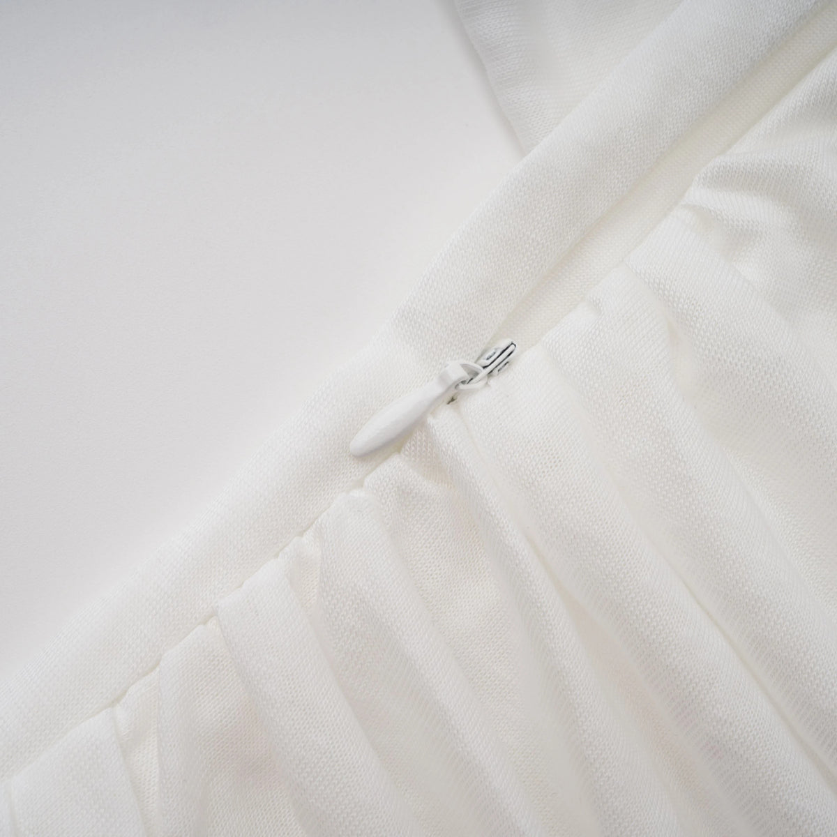 Sigrun White Asymmetrical Gathered Maxi Dress